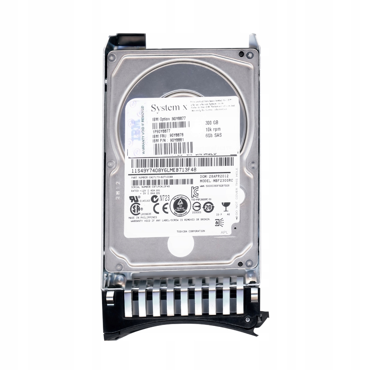 Ibm 90Y8878 300GB 10K Sas 6G 2.5'' 90Y8881 MBF2300RC