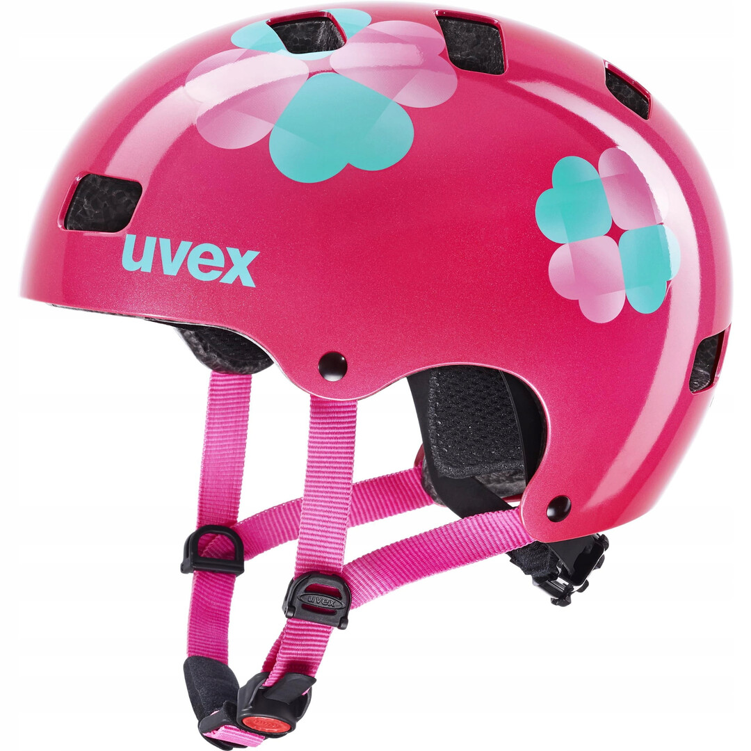 Cyklistická přilba Uvex Kid 3 Pink Flower vel. S/m 55-58 cm