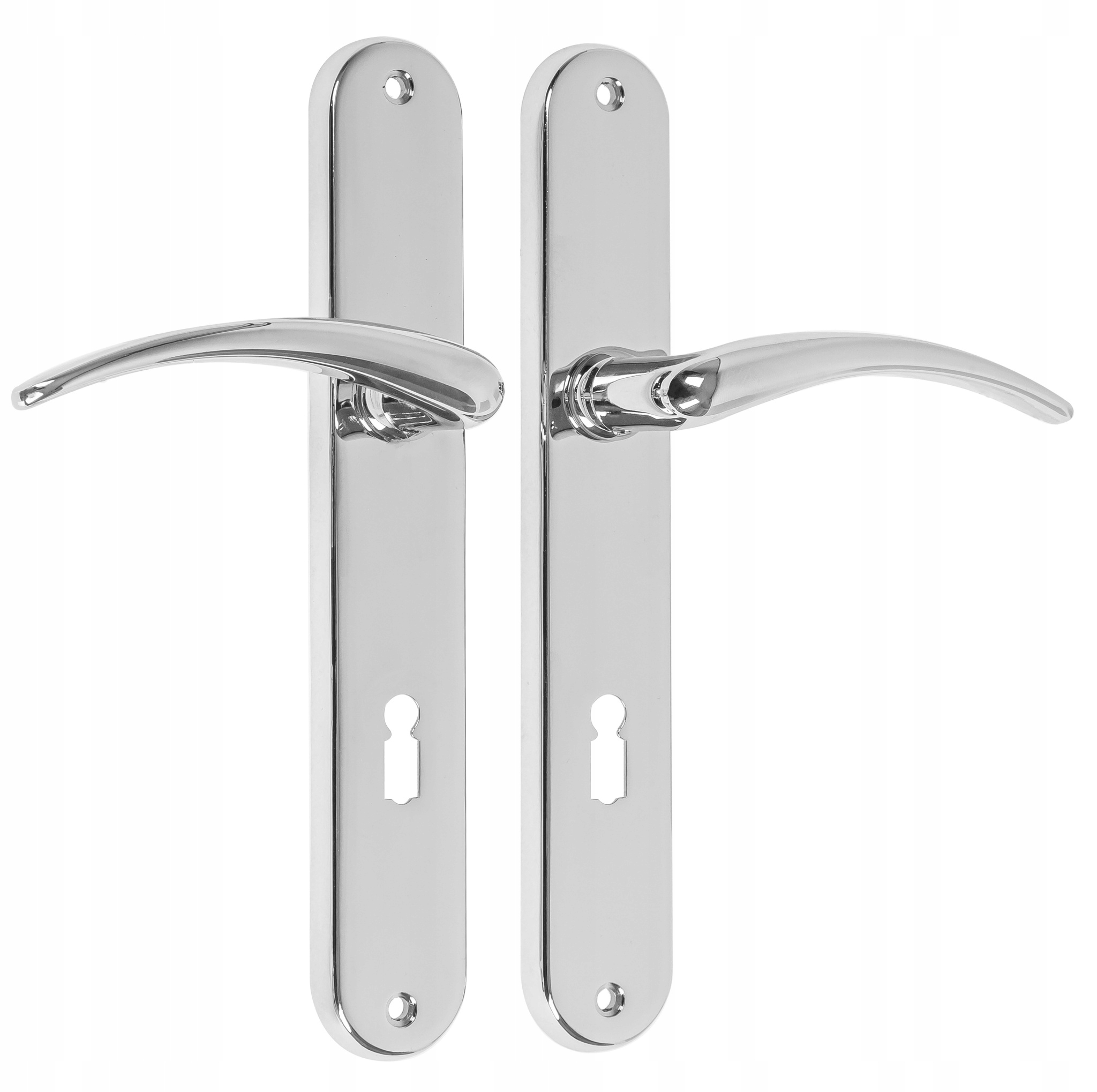 

Klamka do drzwi Miriam chrom połysk 72mm na klucz