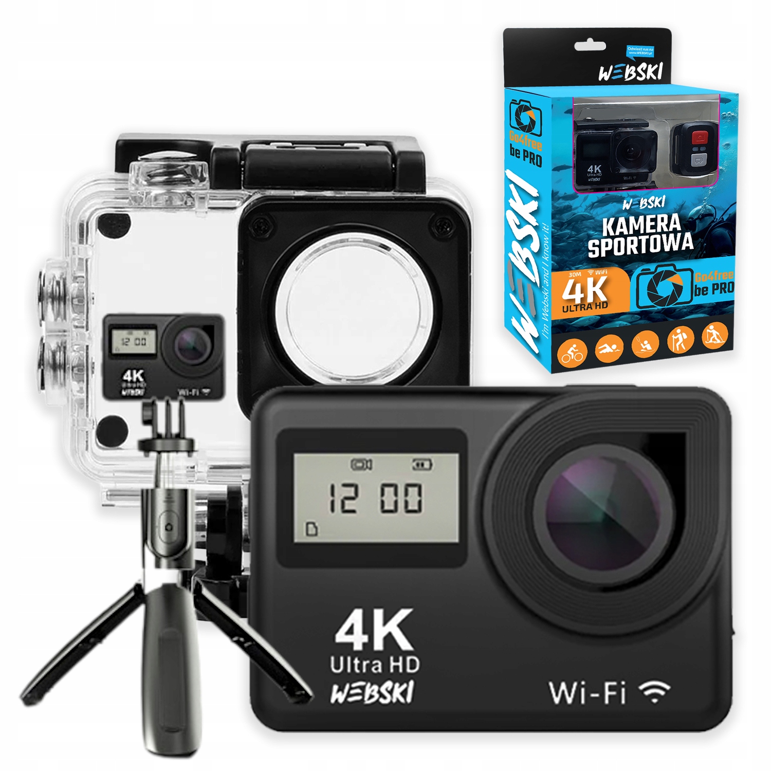 Skvělý Dárek pod vánoční stromeček Sportovní kamera 4K Uhd Nahrávací stojan