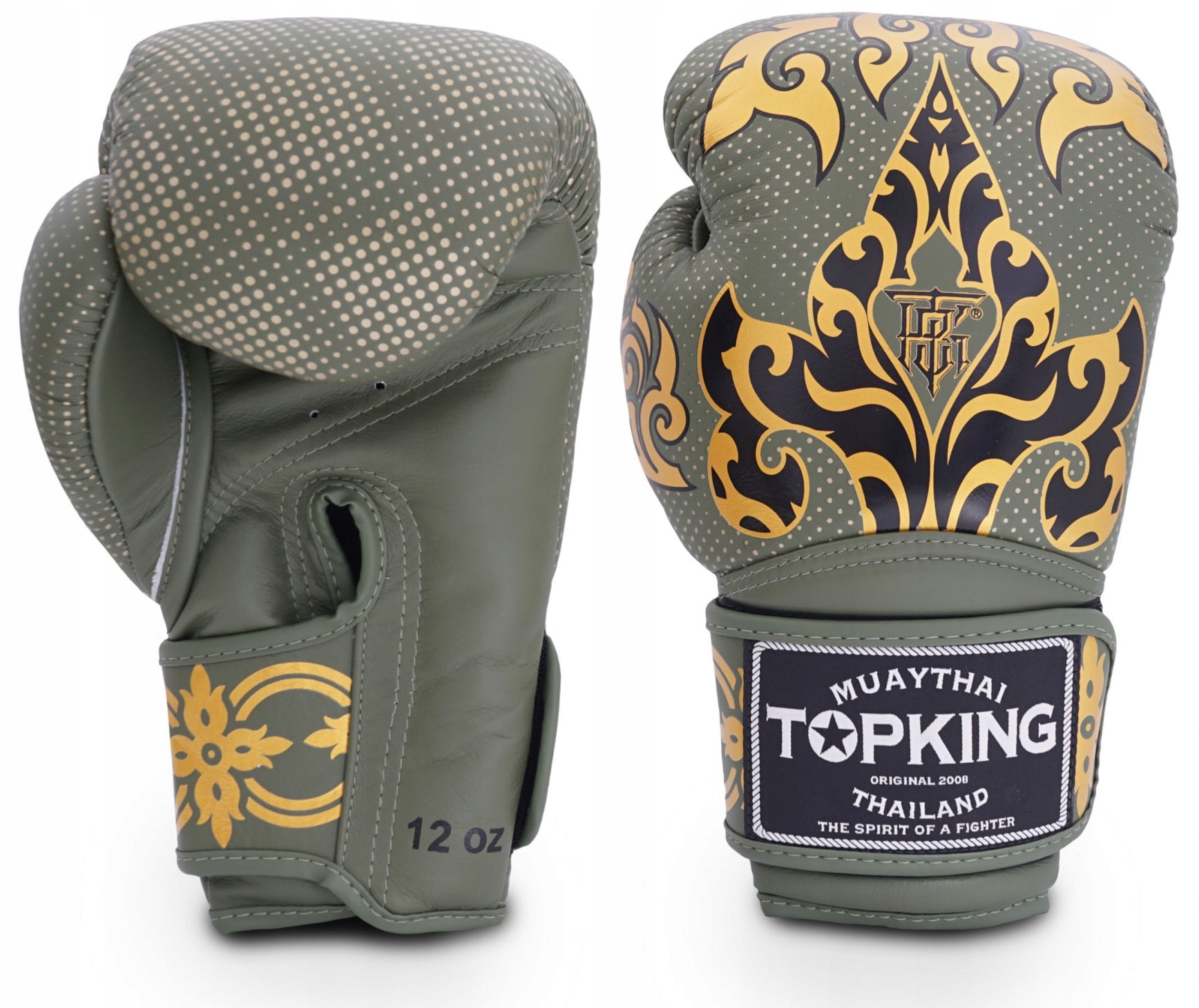 Top King Boxerské rukavice Tkbgkn Kanok Khaki 10OZ