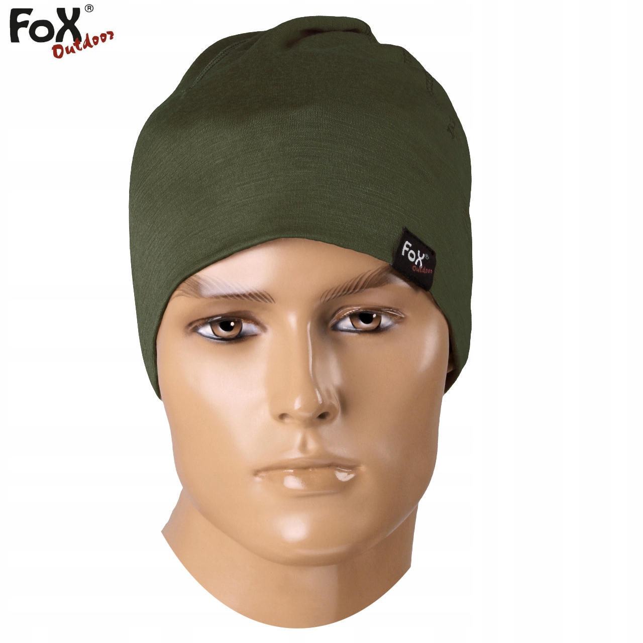 CZAPKA ZIMOWA TERMOAKTYWNA SPORTOWA MFH FOX 100% WEŁNA Z MERYNOSA OLIVE Kod producenta 10929B