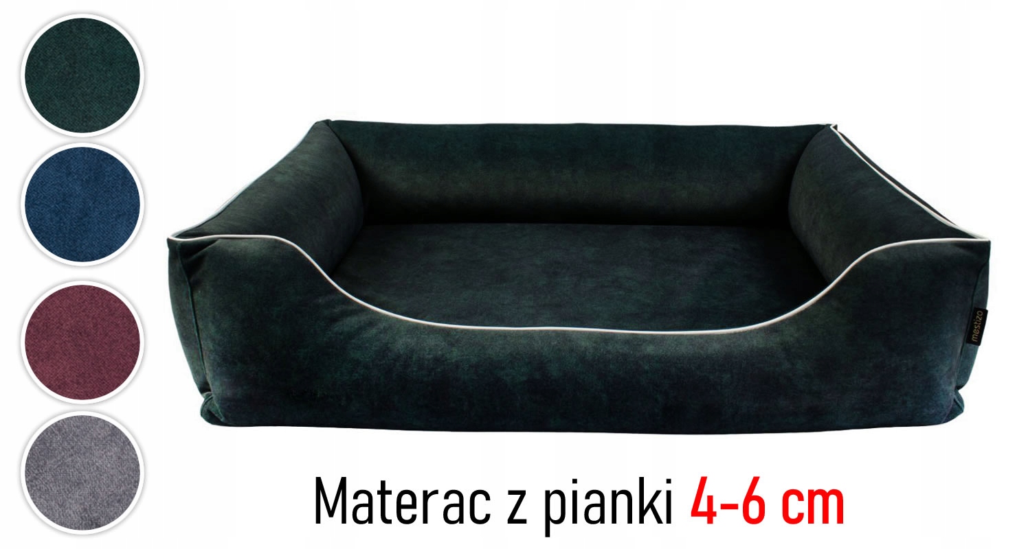 Velurové pelíšek potah pelíšek pro psa 100x75 pěna 5 cm protiskluzová