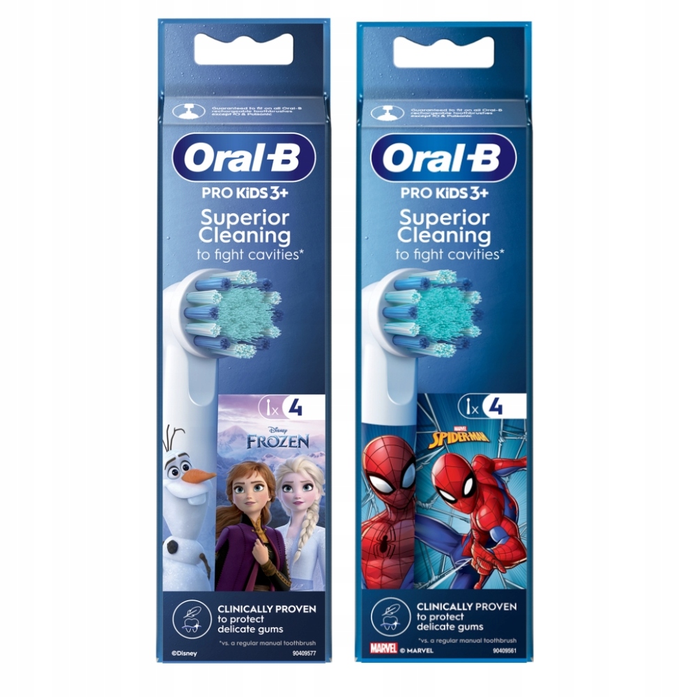 Oral-B Kids zestaw końcówek wymiennych Kraina Lodu Spider-Man, 8 sztuk