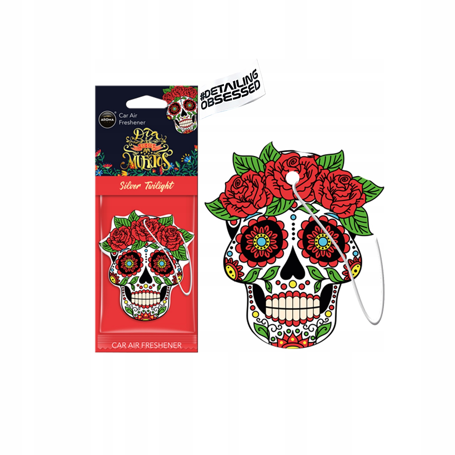 Aroma Silver Twilight Dia De Los Muertos Celuloza zawieszka zapachowa