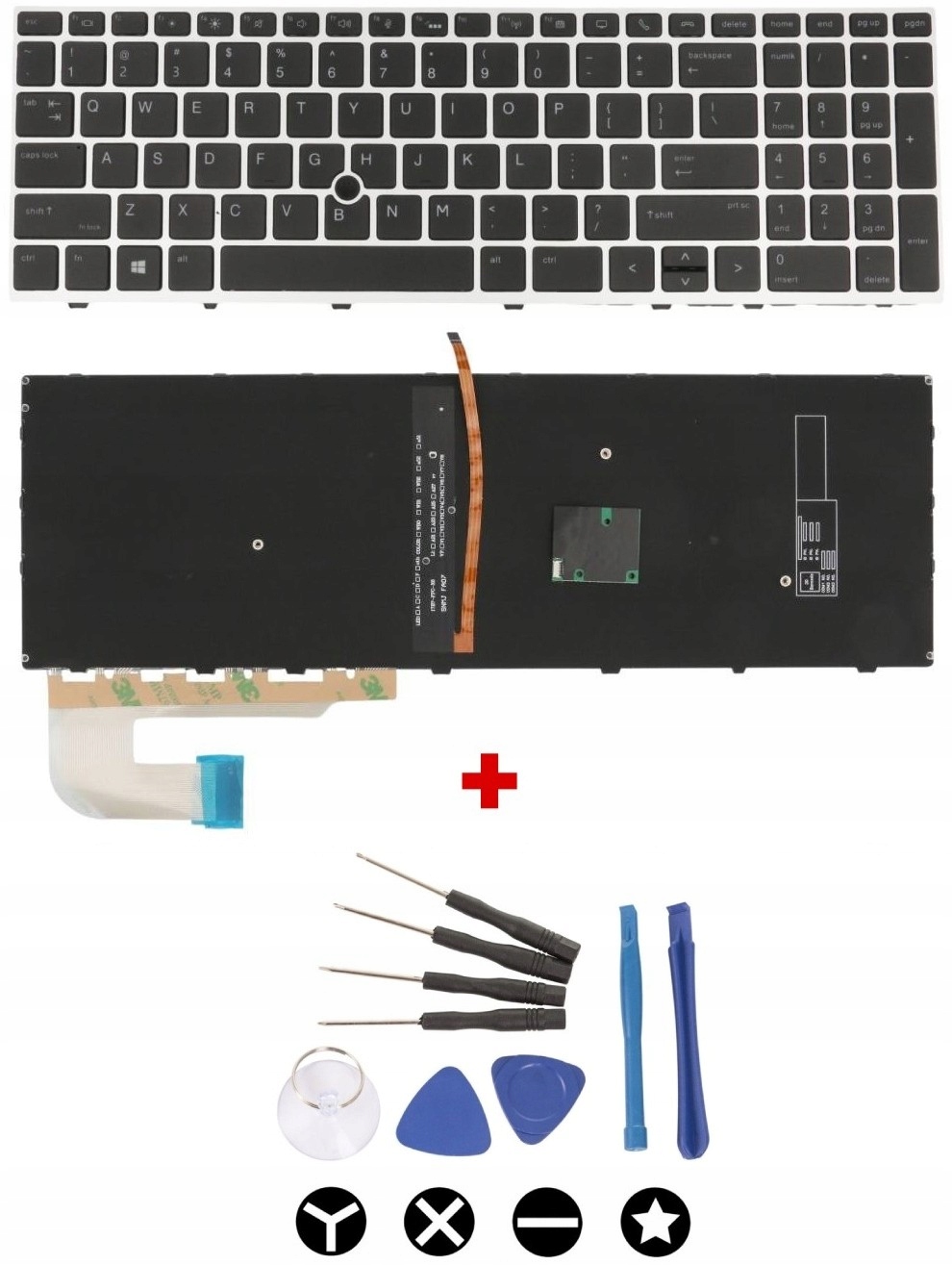 Nová klávesnice pro Hp EliteBook Hp 755 G5 850 G5 850 G6 Zbook 15U G5 Pl Led
