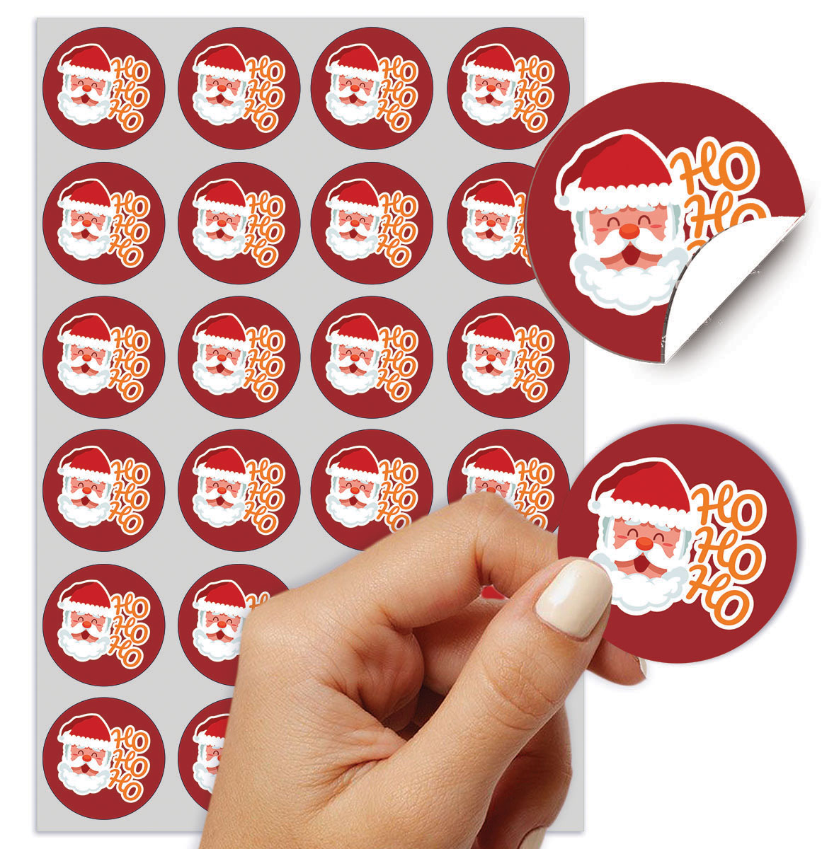 NAKLEJKI ŚWIĄTECZNE WESOŁYCH ŚWIĄT OZDOBNE NA PREZENTY ŚWIĘTA ZESTAW 24 SZT