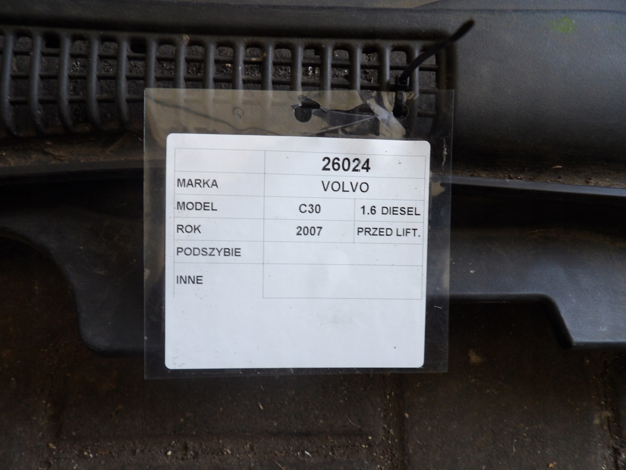 Volvo C30 torpedo 30745377
