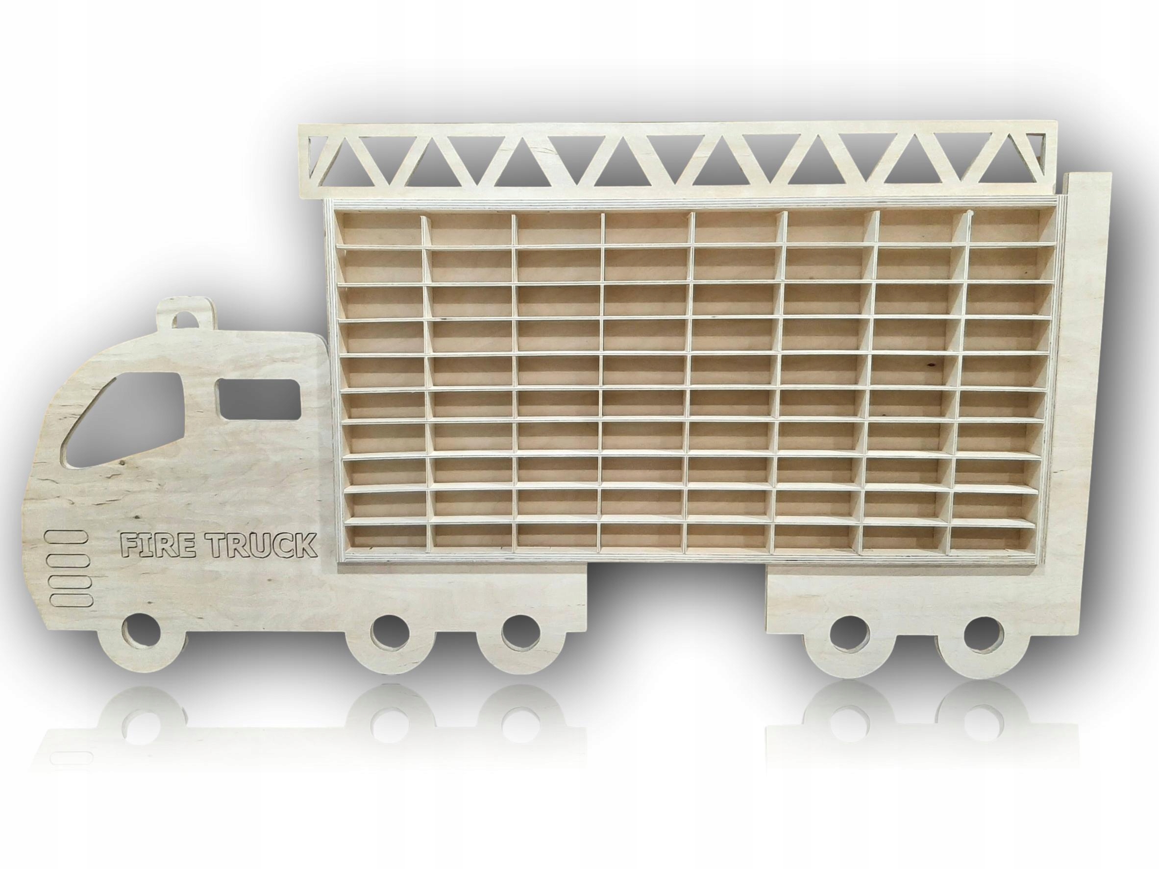 

półka figurki resoraki hotwheels wóz strażacki