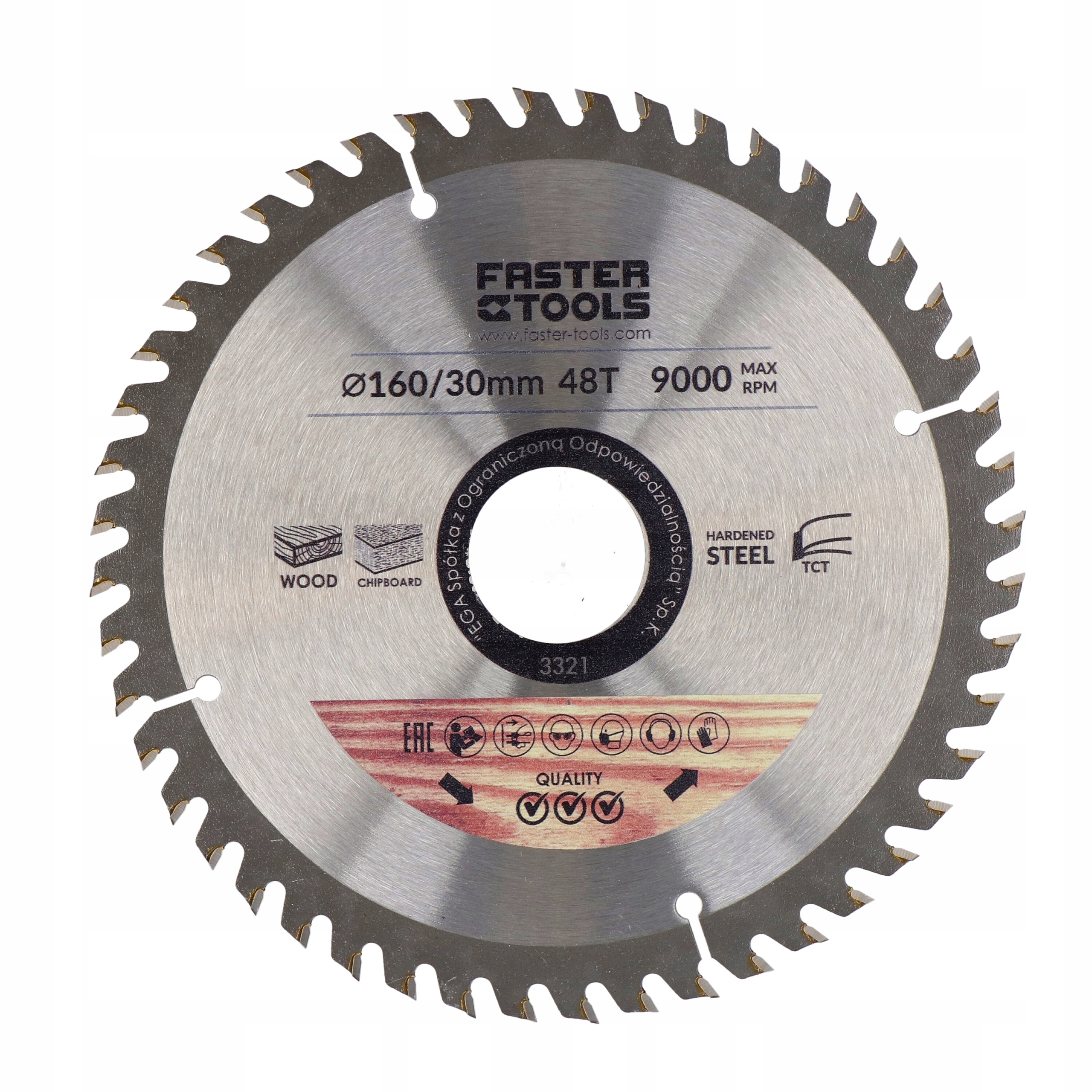 Piła tarczowa do drewna 130 mm x 20 mm 24 ZĘBY FASTER TOOLS