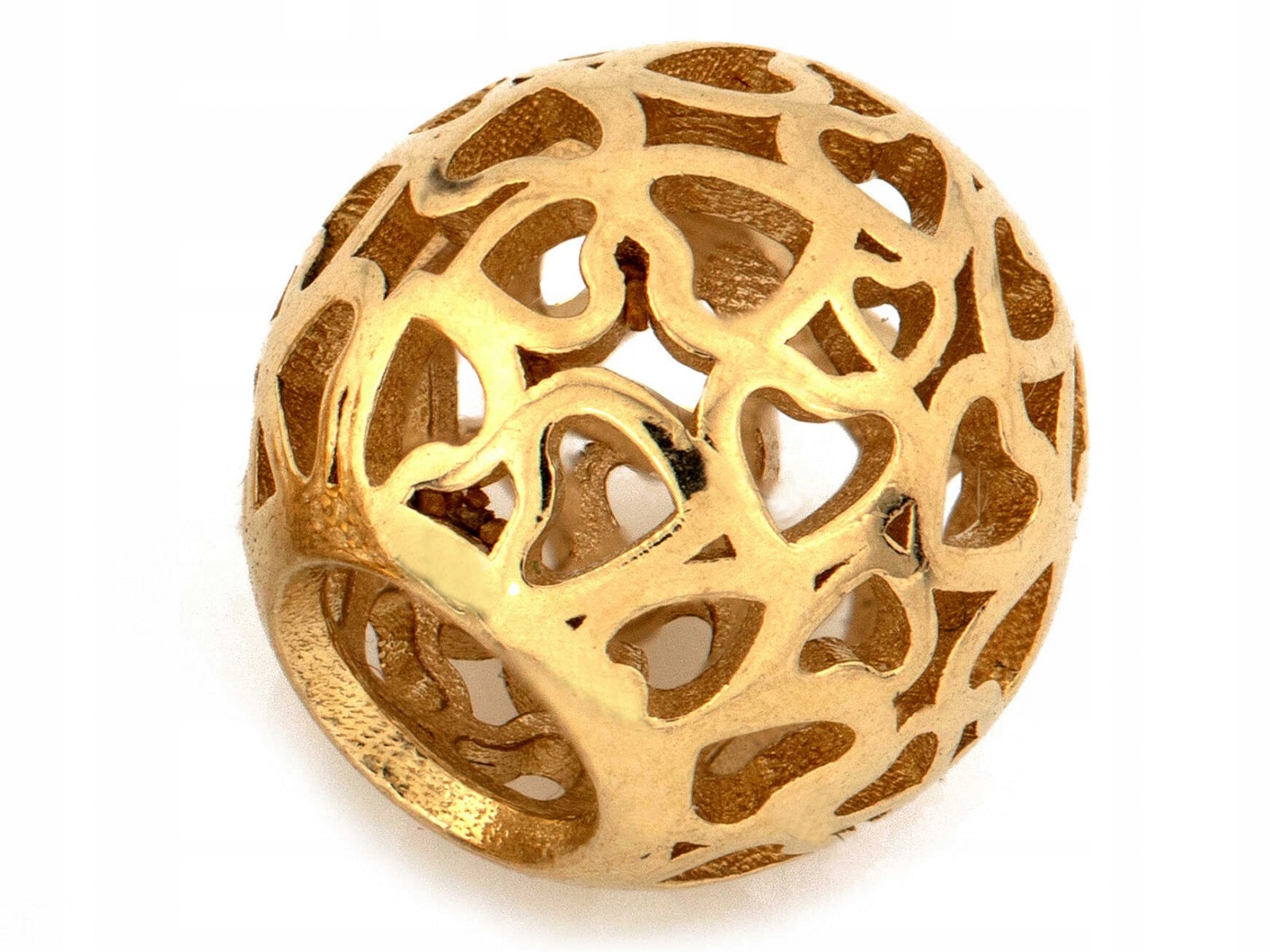 Zlatý přívěsek pro ženu 585 beads srdce bez kamenů 1.23 g jako dárek