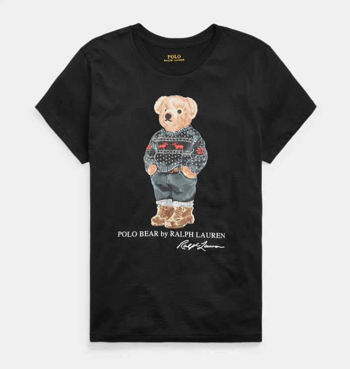 Polo Ralph Lauren Tričko Ski Polo Bear Černá Velikost L