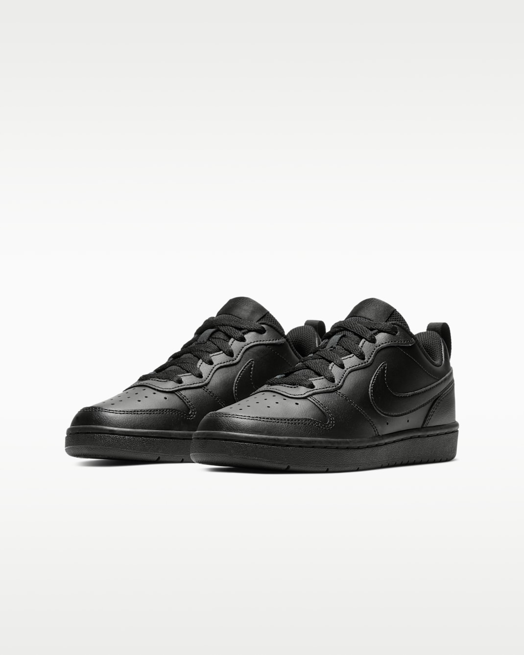 Nike sportovní boty Court Borough Low 2 (gs) Černé Kožené BQ5448 001 38.5