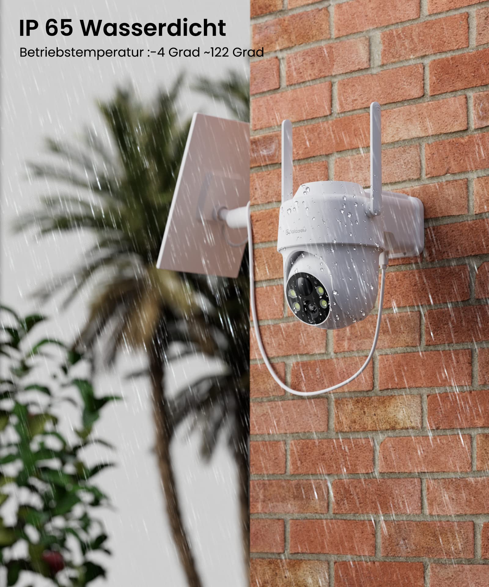 GALAYOU INTELIGENTNA KAMERA ZEWNĘTRZNA Z PANELEM SOALRNYM 2K ALEXA — miniatura 7