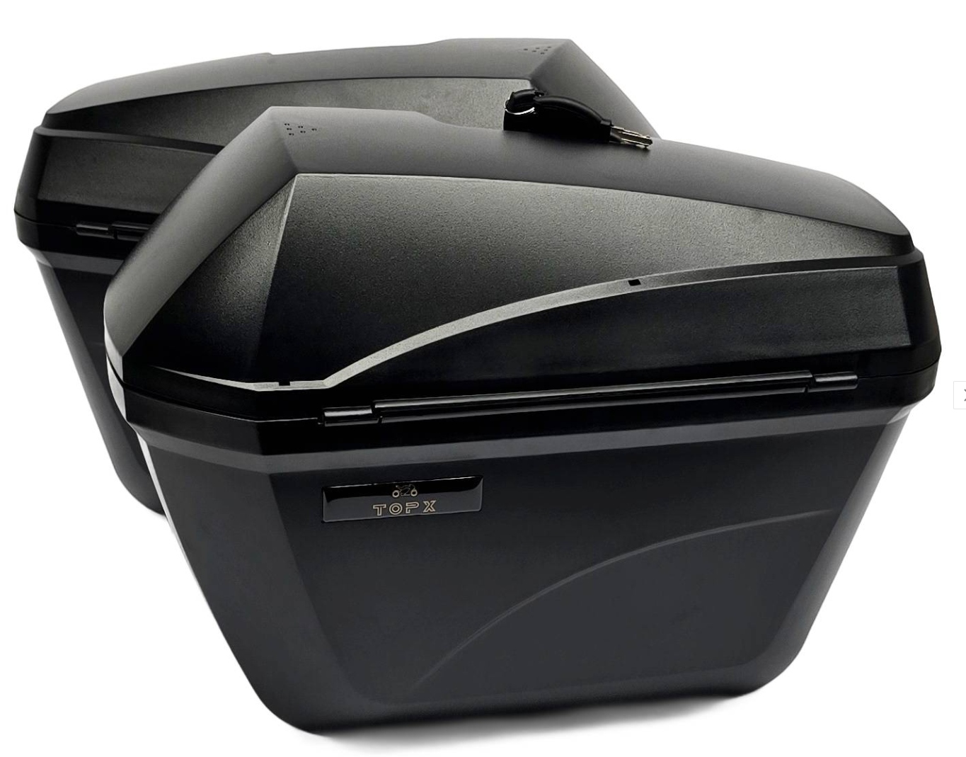 x Kufry Kufer Motocyklowe Boczne 2x23l Stelaże Uniwersalne Wypinane TopX