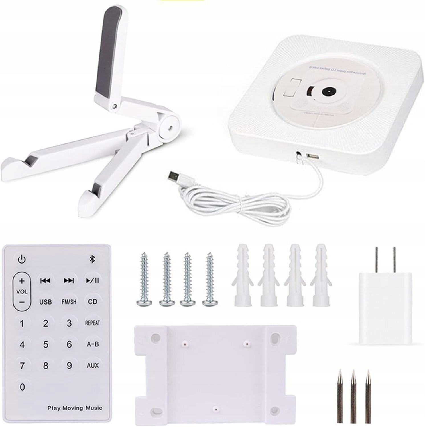 NAŚCIENNY ODTWARZACZ CD-MP3 KC808/KC809 BLUETOOTH FM AUX USB