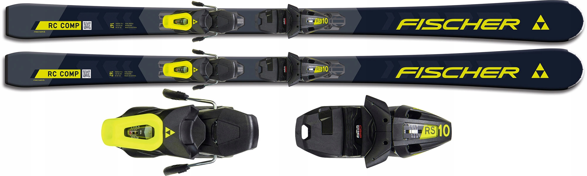Fischer 2025 Narty Zjazdowe Rc Comp Tpr +RS10 Pr A32524 drewno rocker 160