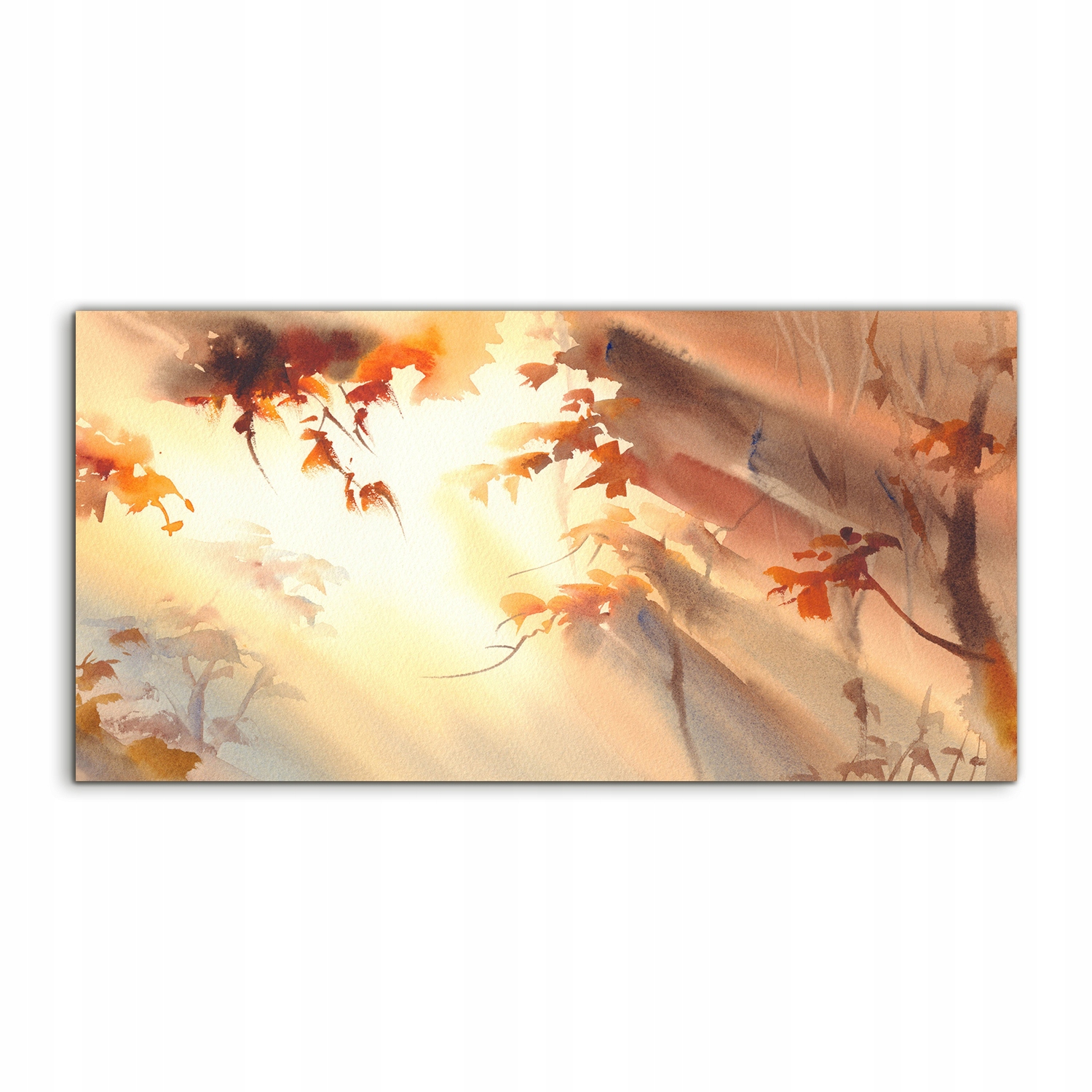 Akrylový obraz 140x70 ako darček Slnko Akvarely Les