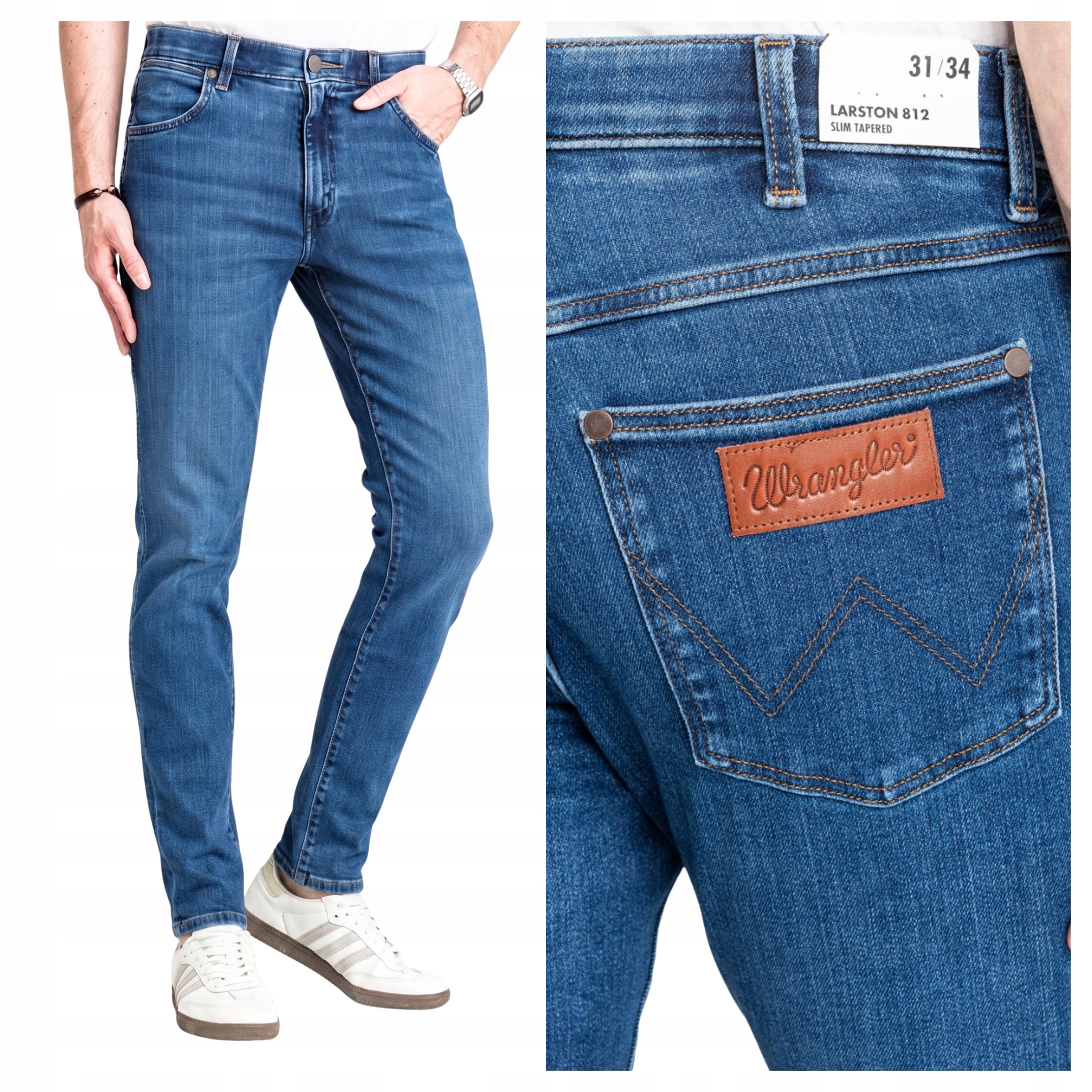 Pánské džínové kalhoty Wrangler Larston Zúžené modré W34 L34