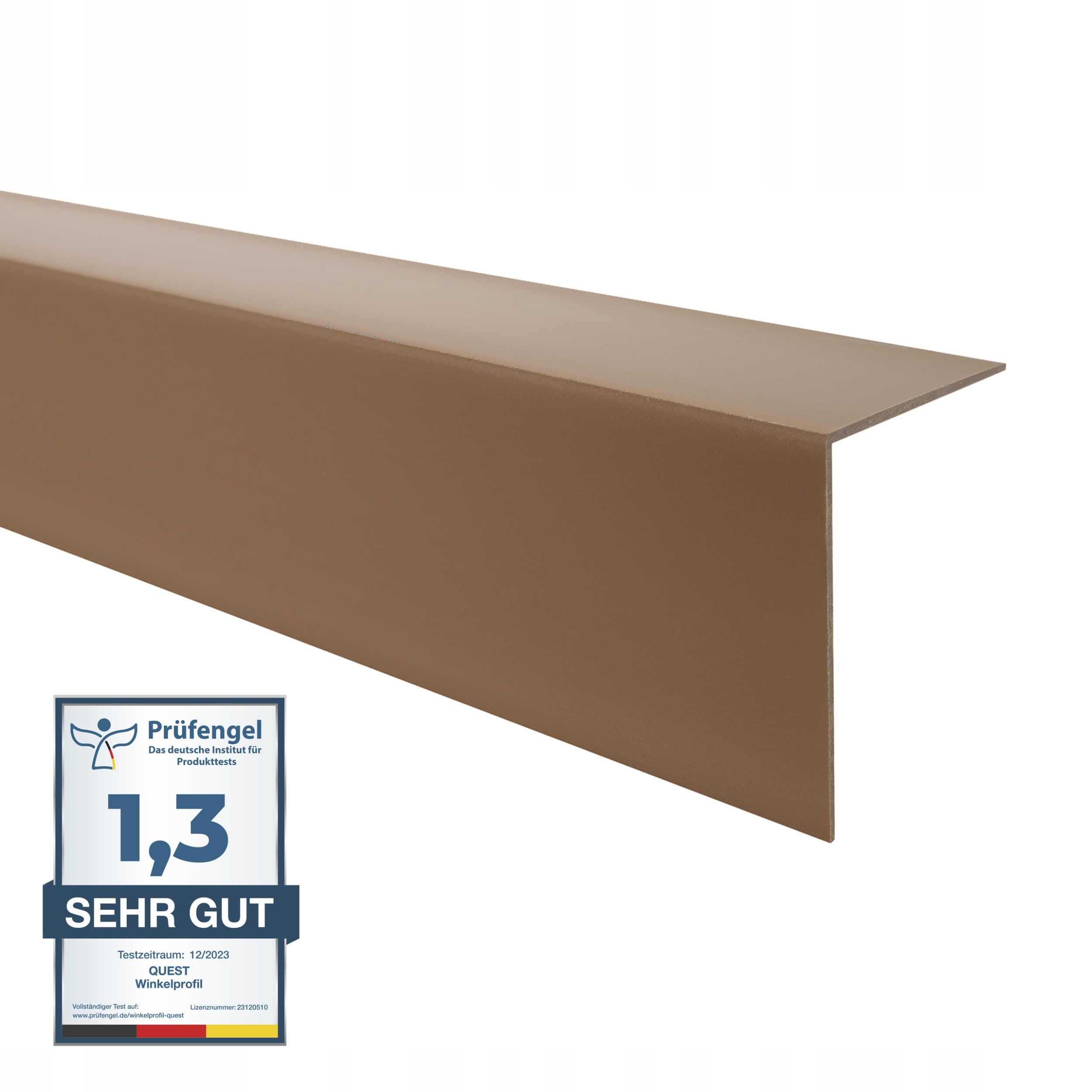 Tvrdý Pvc uholník, dekoratívny uhlový profil 30x30, hnedý, 1 m