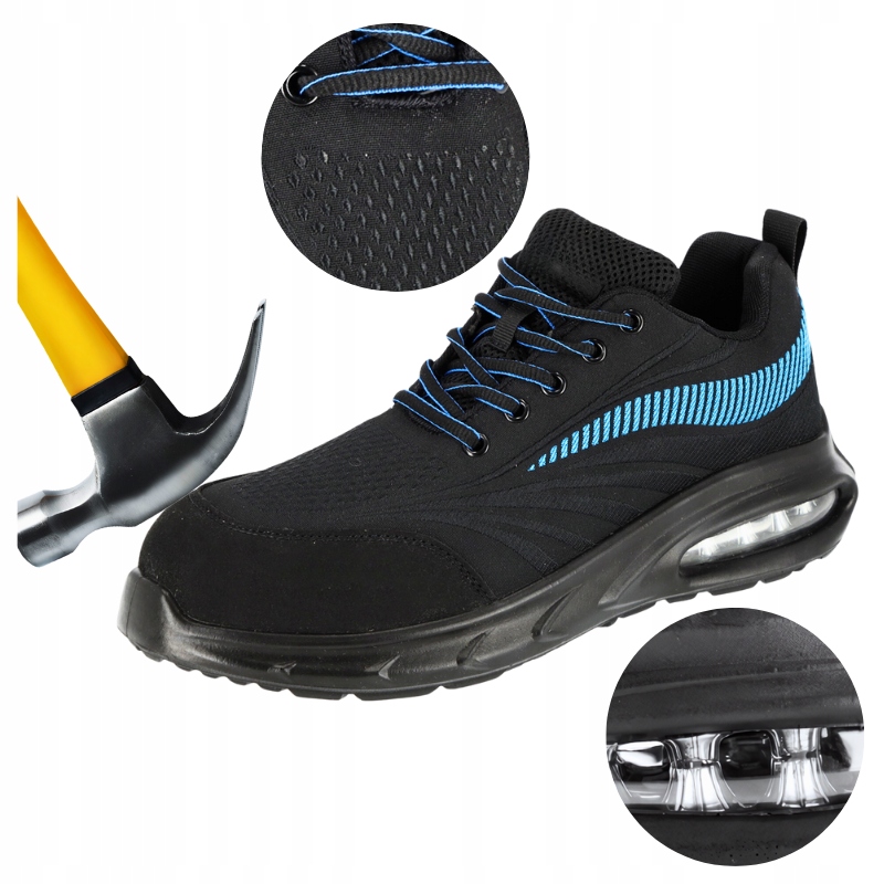 Pracovní boty Polobotky pánské Sportovní prodyšné s kovovou špičkou vel.