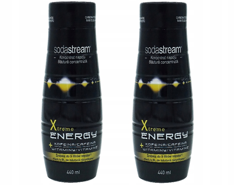 6x SYROP SODASTREAM XTREME ENERGY ENERGETYK DO SATURATORA 9L NAPOJU z 440ml Marka SodaStream