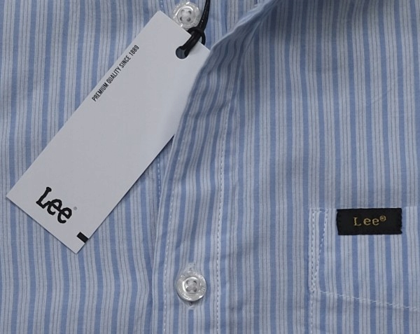 LEE KOSZULA REGULAR FIT sky blue paski M EAN (GTIN) 5400919674180