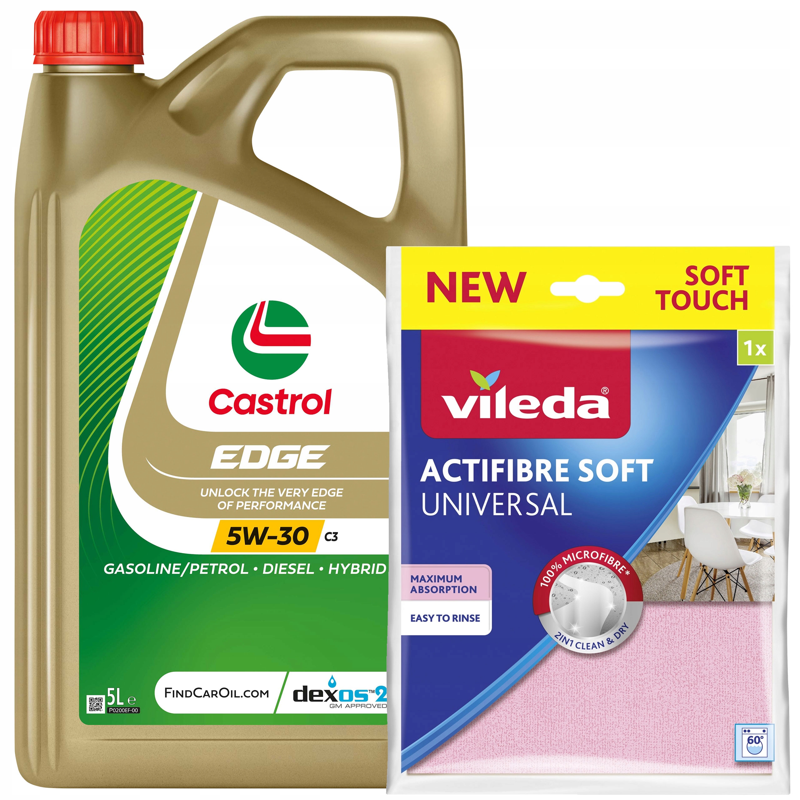 Olej Castrol Edge 5W-30 C3 5L utierka Vileda