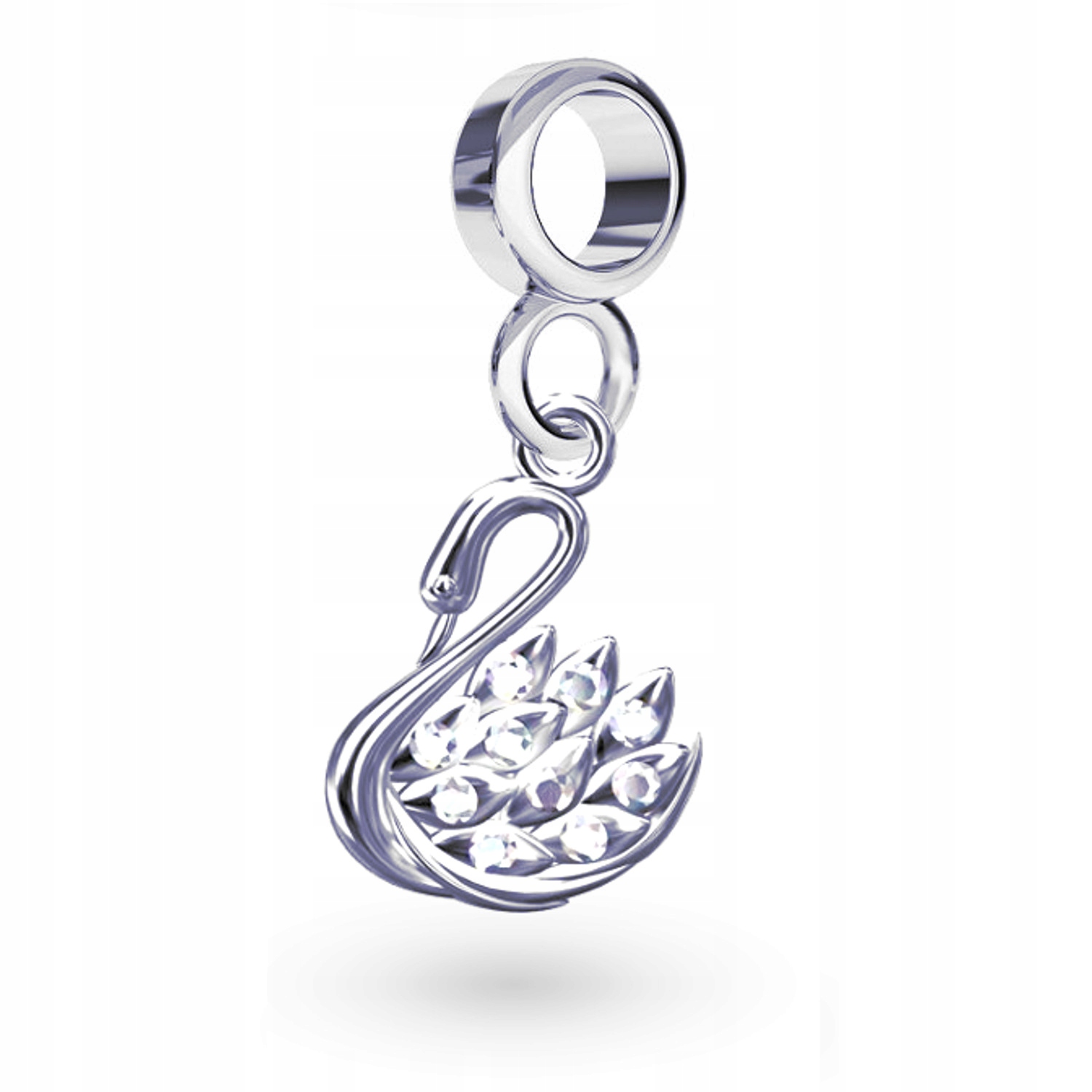 Stříbrný přívěsek na modulární náramky Labuť Stříbro ryzost 925