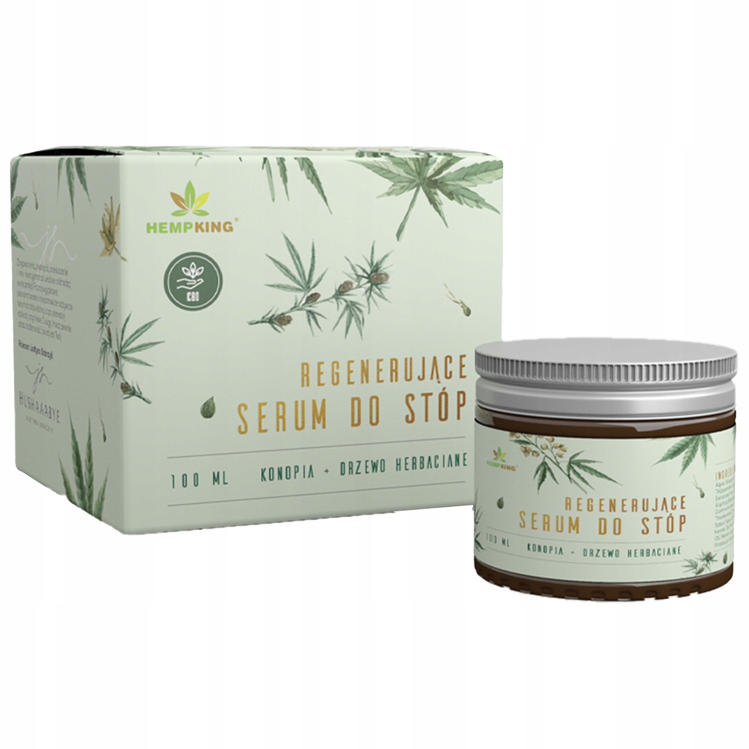 na nohy s regeneračním Cbd 100 ml HempKing, čajovník