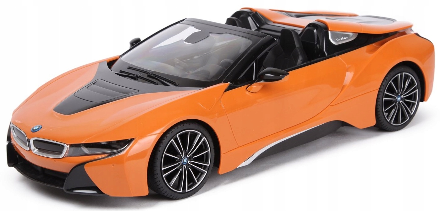 BMW i8 Roadster pomarańczowy RASTAR model 1:12 Zdalnie sterowane auto Materiał plastik