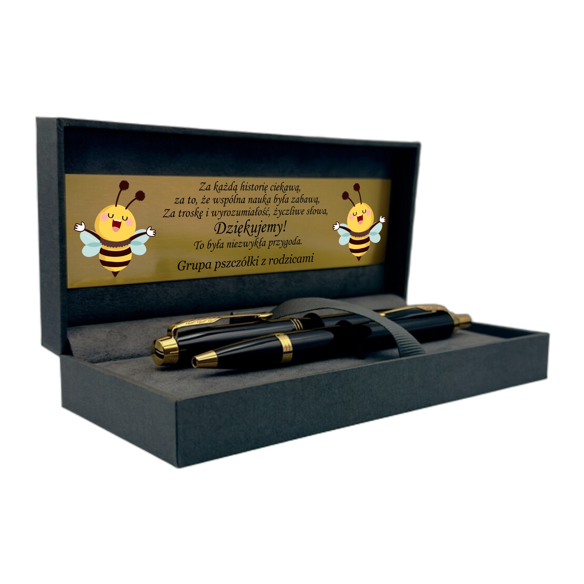 Zestaw długopis i pióro wieczne czarne Parker IM black GT Pudełko Grawer Rodzaj pióro i długopis