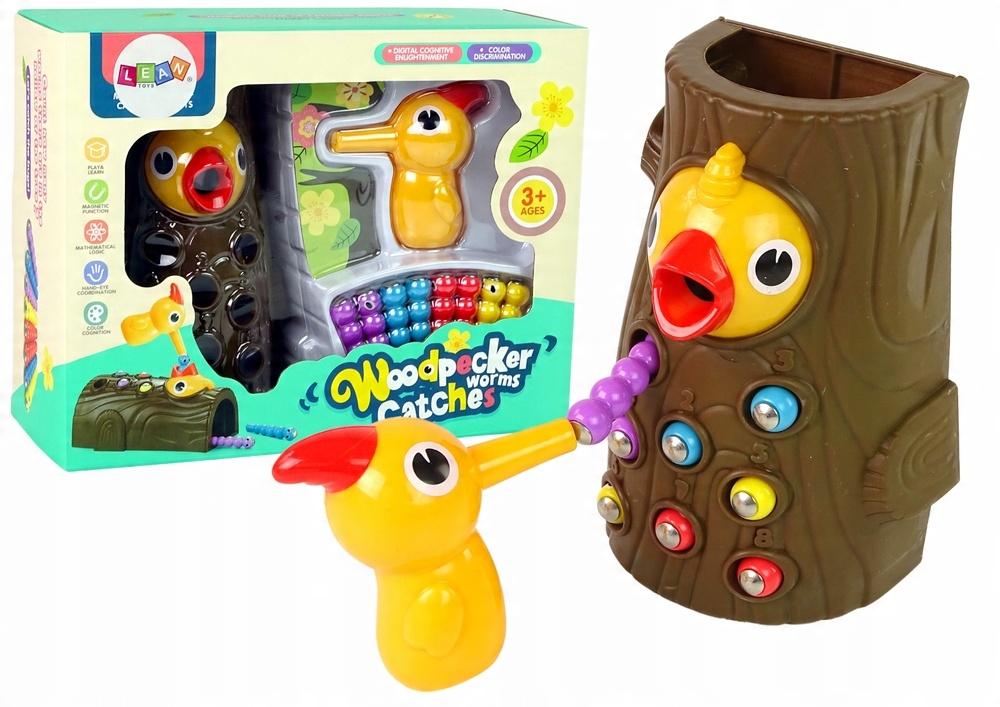 

Magnetyczna Gra Nakarm Ptaszka Montessori Dzięcioł