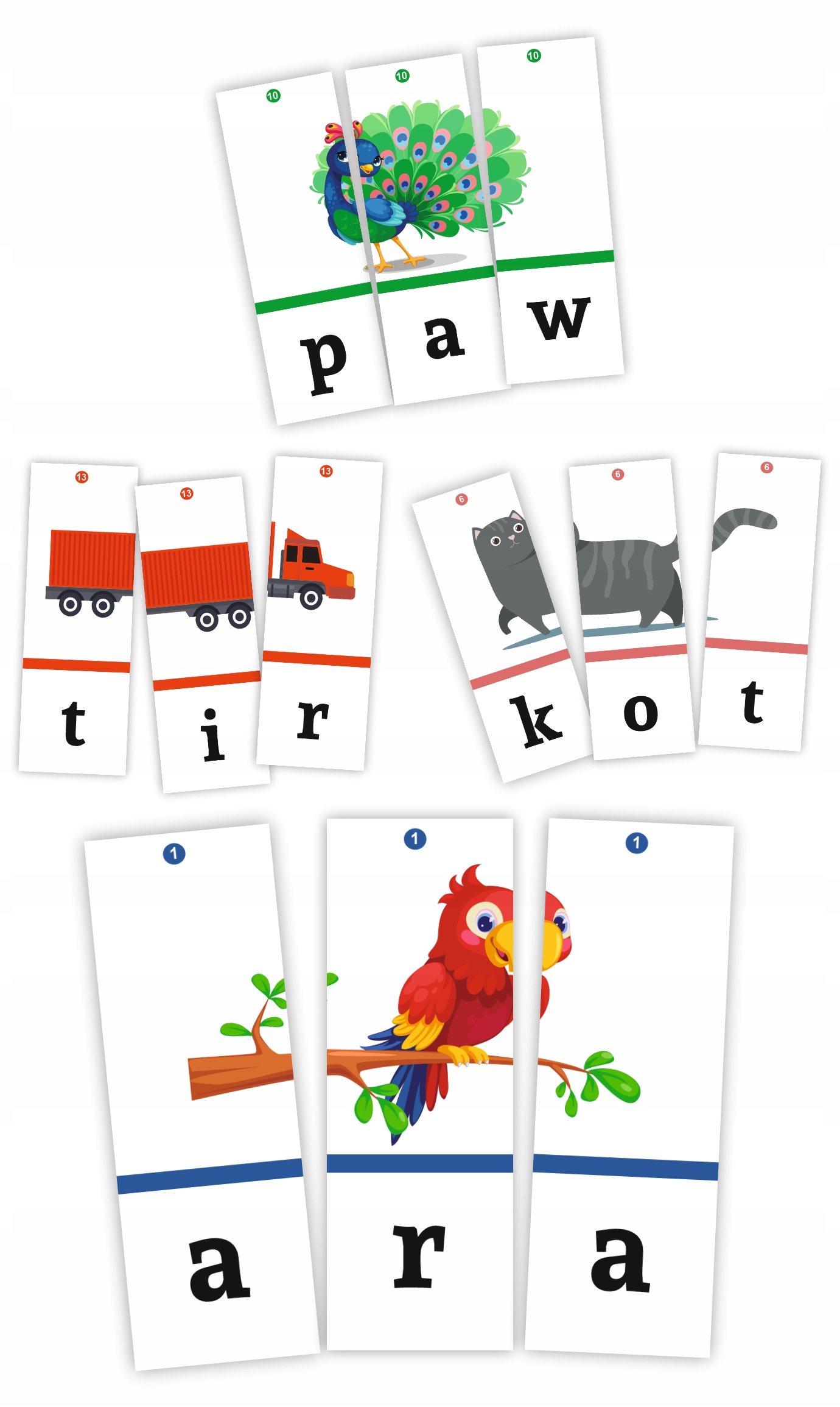 

Układanka wyrazy trzyliterowe (60 elementów)