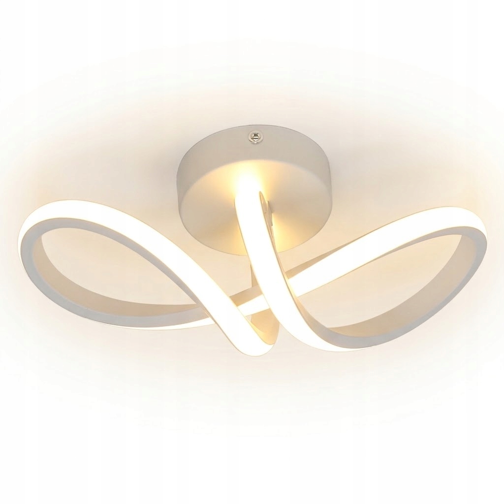 Lampa Sufitowa Plafon Led Żyrandol Biały Nowoczesna Do Salonu 20W 3000K 1800LM