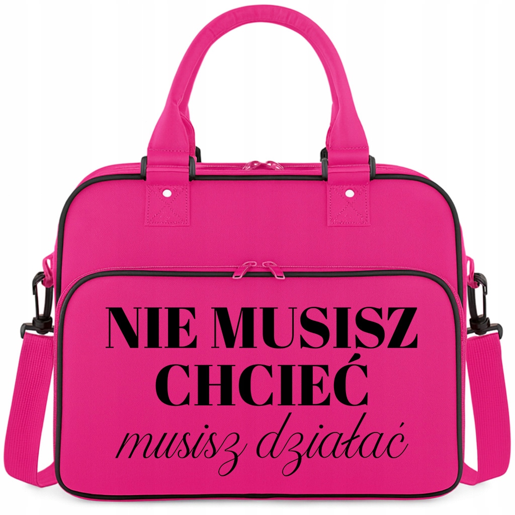 Torba Różowa Musisz Działać Na Siłownię Trening Pilates Fitness Sportowa