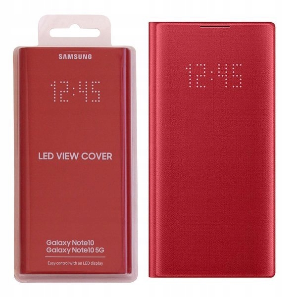 Samsung Galaxy Note 10 Originál Pouzdro Led View Cover Červené