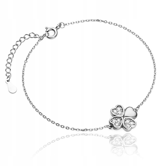 

Srebrna Bransoletka Koniczynka Srebro 925