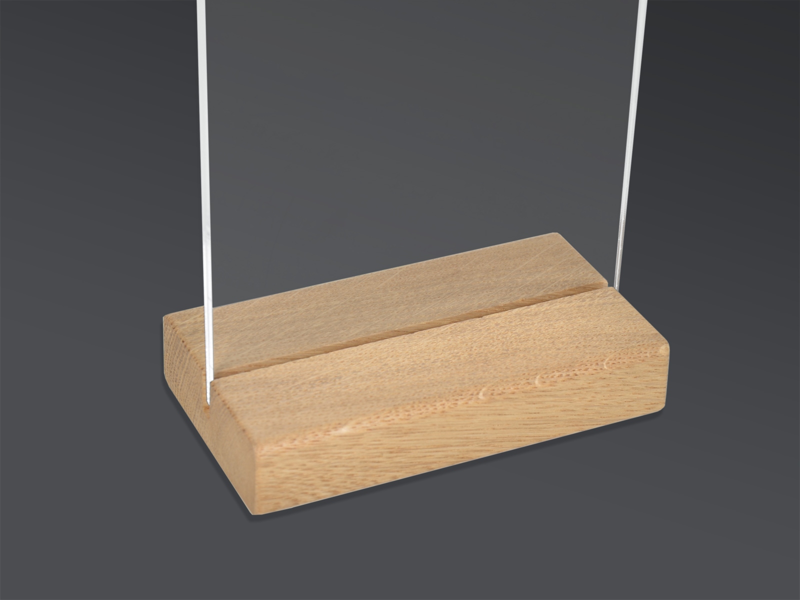 STOJAK A6 PION Z PLEXI NA ULOTKĘ, OPIS MENU DREWNO - PODSTAWKA DREWNIANA Marka Select