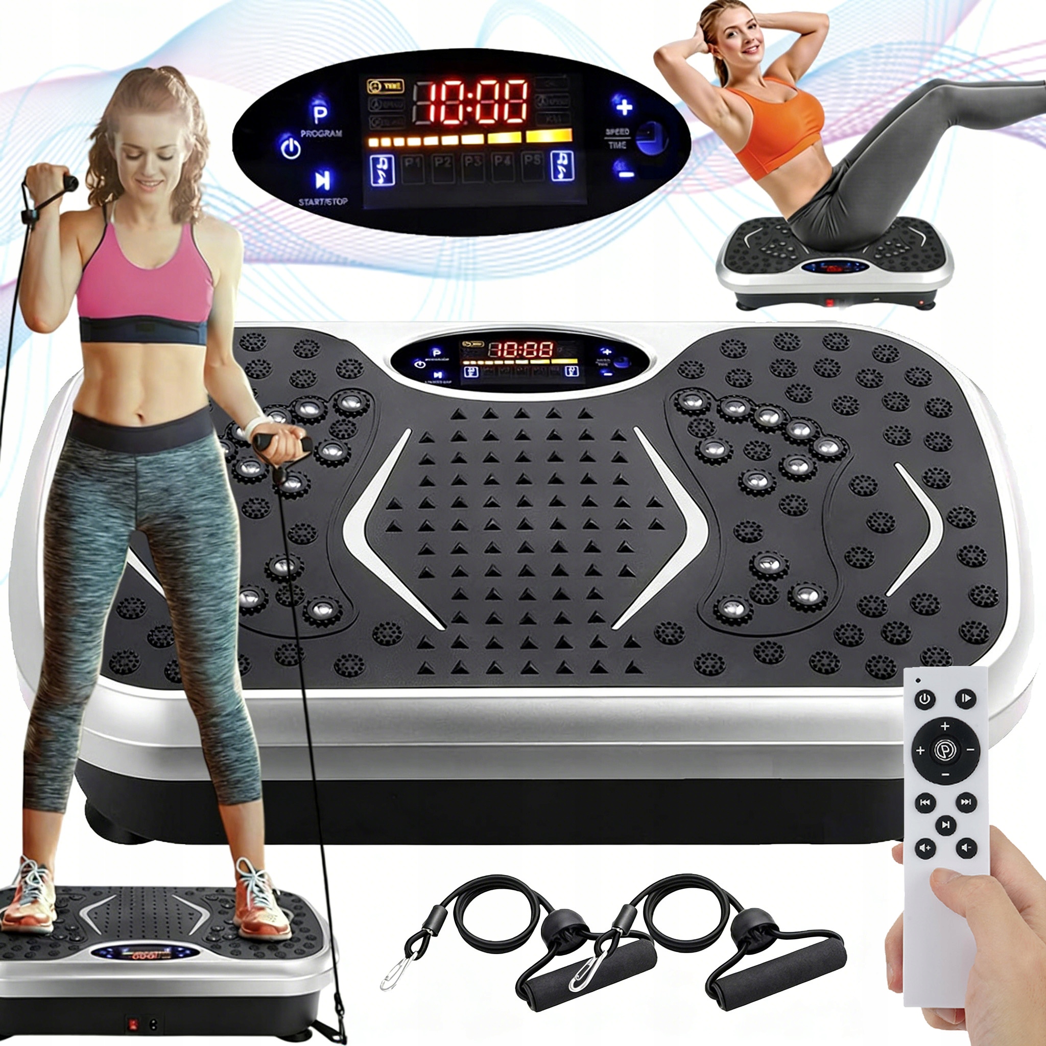 Platforma Wibracyjna Do Spalania Tłuszczu LCD 200W Pilot Maszyna Treningowa