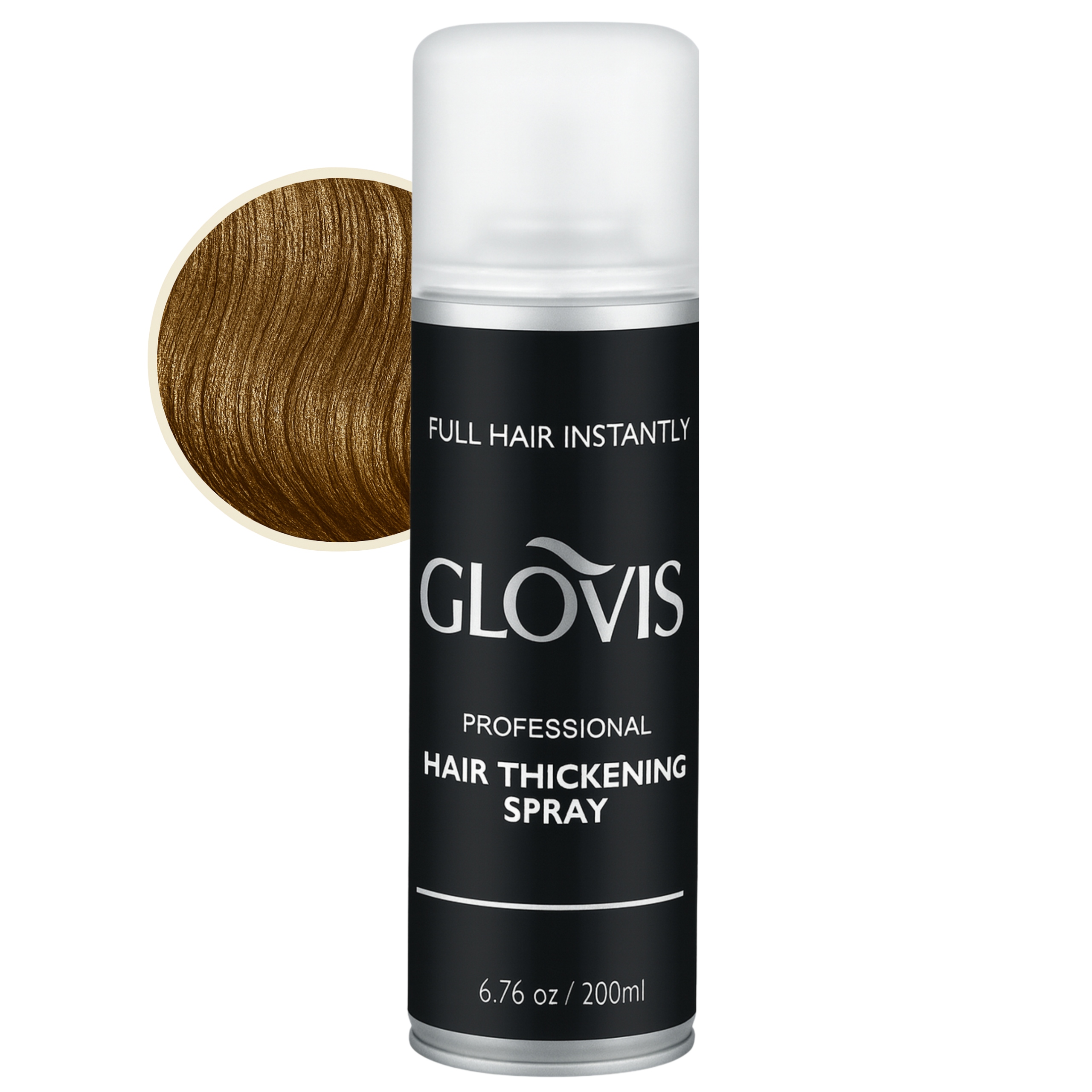 Glovis Mikrovlákna pro tmavé blond vlasy 200 Ml Zahušťovadlo a plnidlo na vlasy