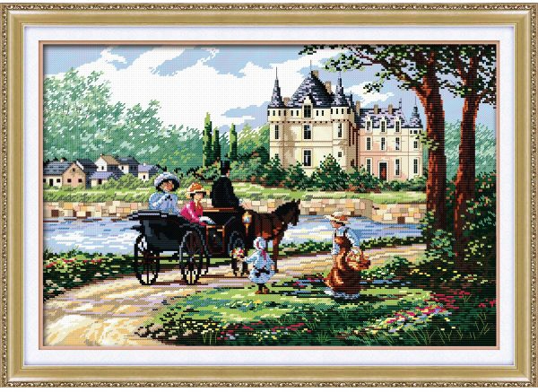 Vyšívací sada počítaná (kanva,molin, grafický vzor)