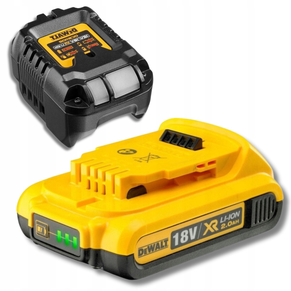Set akumulátor nabíječka, napájecí zdroj Dewalt, baterie 2Ah 18V