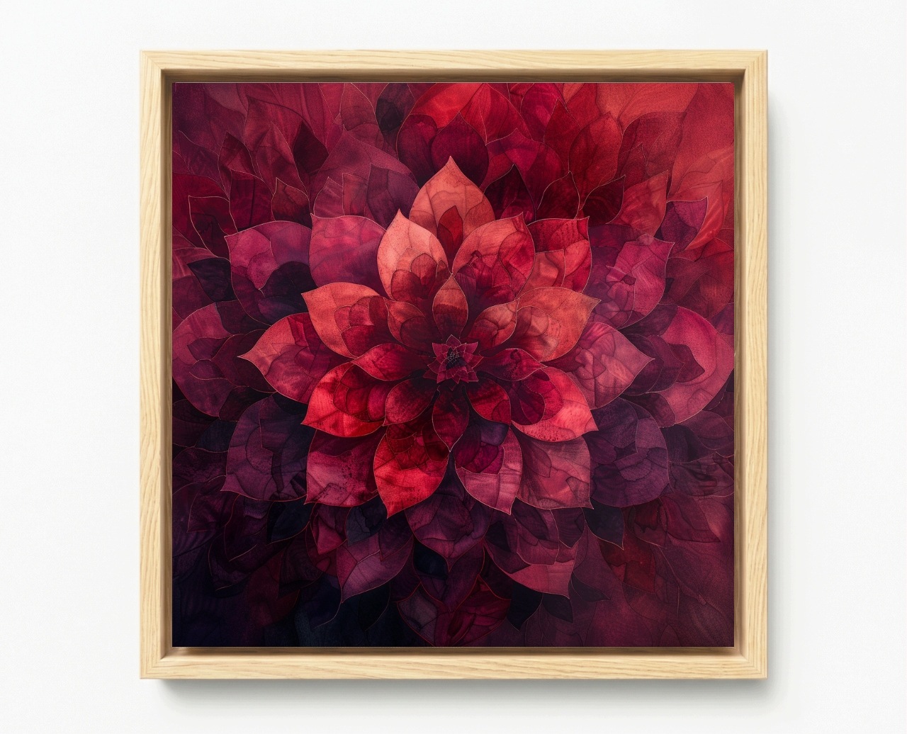 Obraz Rám American Box Mandala Kvet Listy Príroda Harmonia Relax 60x60