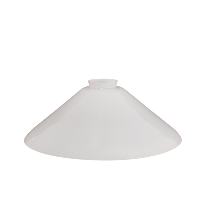 Stínidlo 5558 skleněný kužel bílý lesklý límec průměr 300/58 mm E27