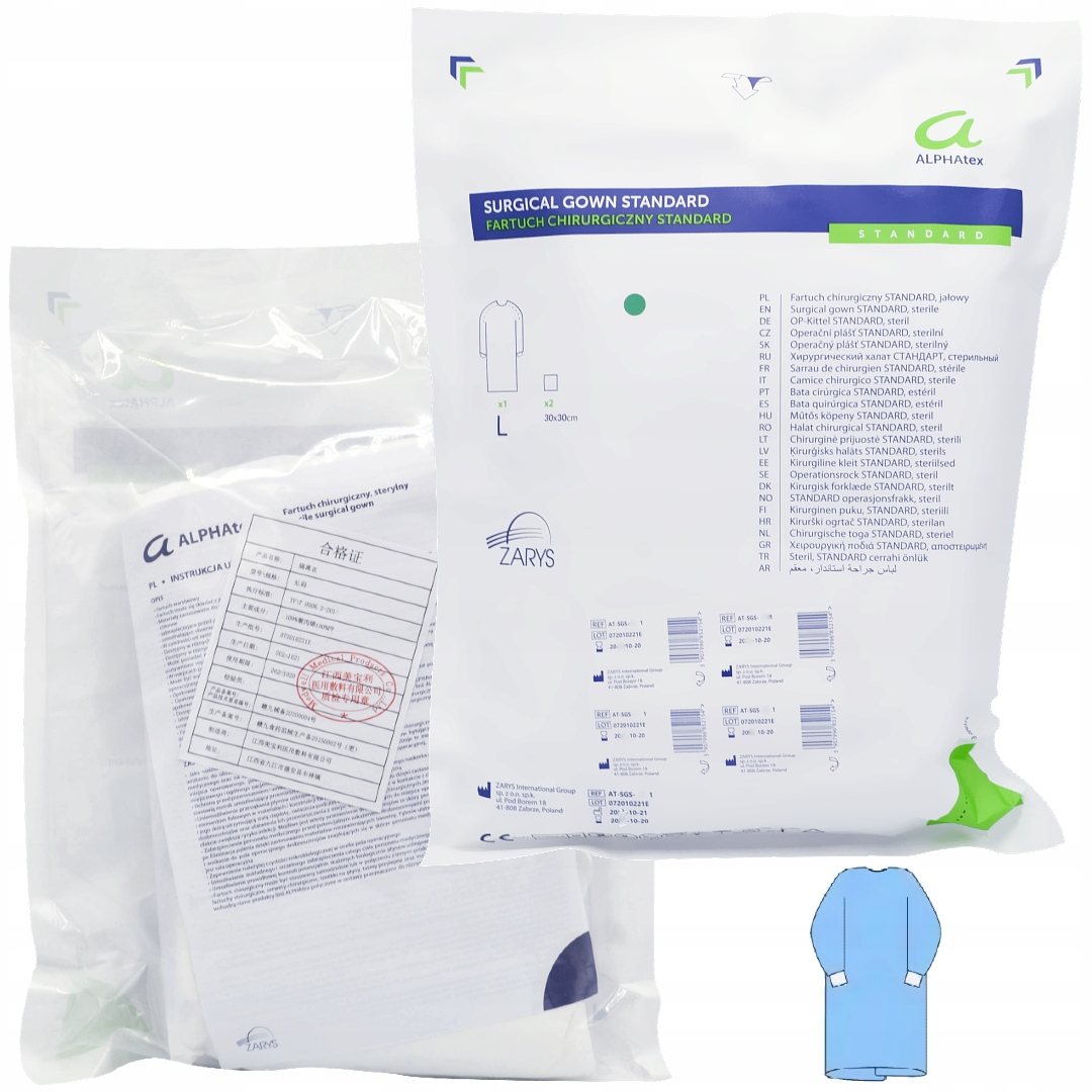 

Fartuch Chirurgiczny Sterylny Zarys Jałowy Roz. L