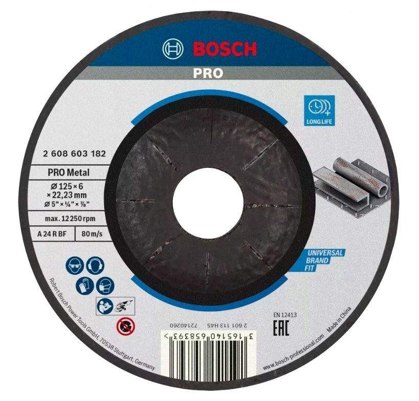 BOSCH TARCZA DO SZLIFOWANIA METALU 125 x 6,0mm