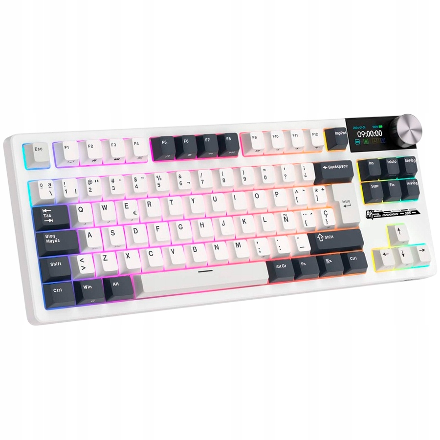 ROYAL KLUDGE RK S85 White Night Gaming Keyboard Cloud switch — 4