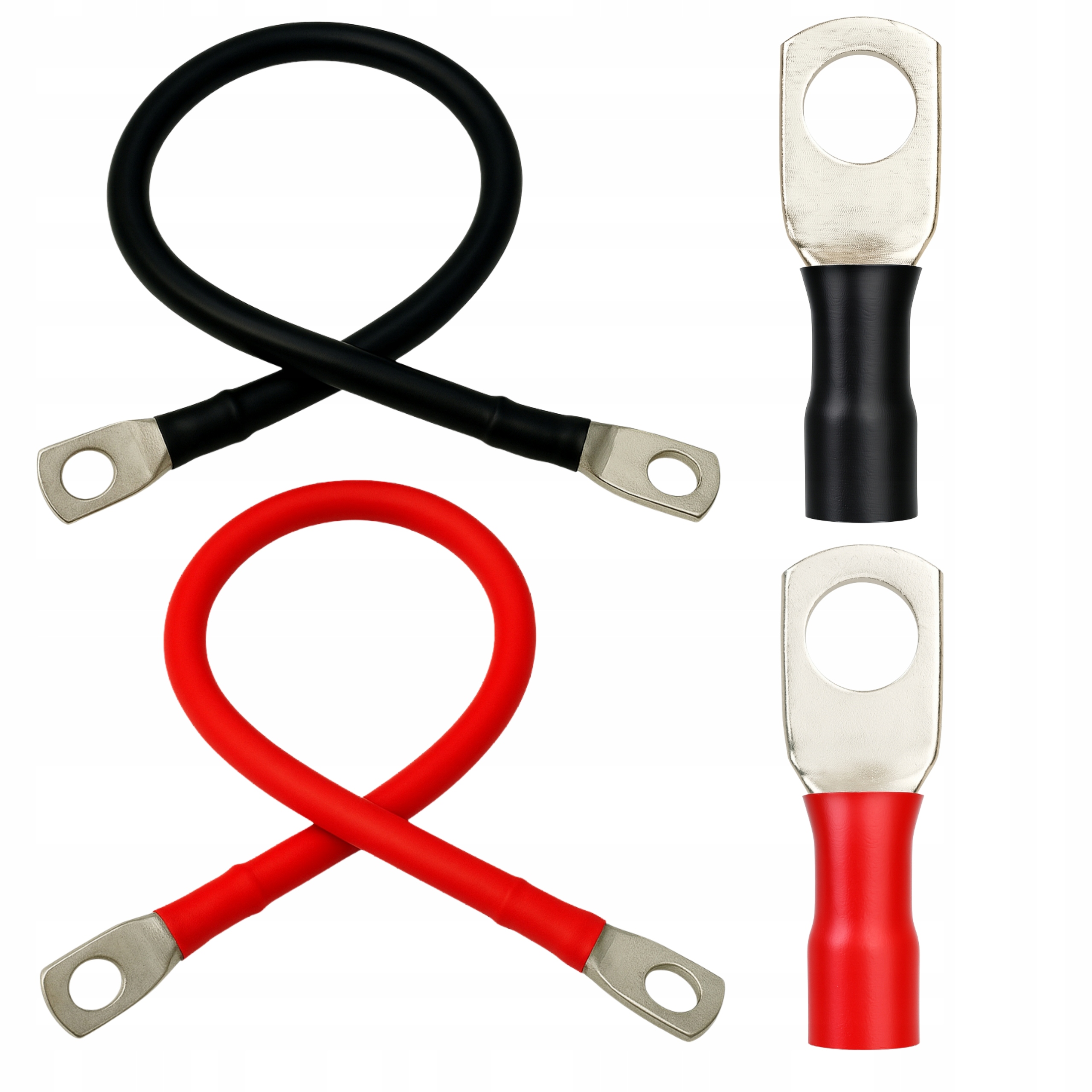 Kabel Lgy 25 mm2 sada pro propojení akumulátorů M8 250 cm 2,5 m