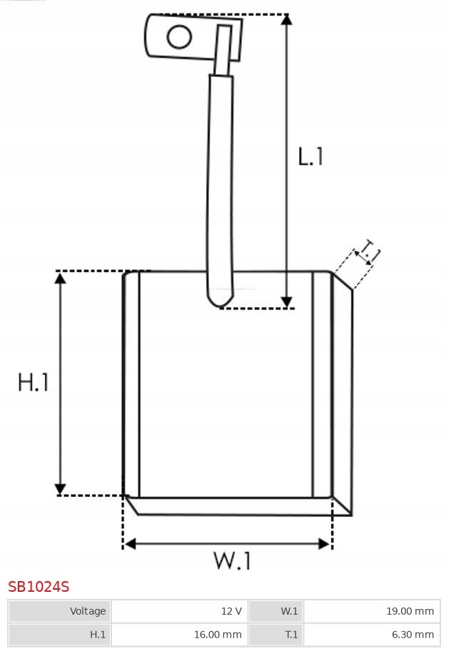 SB1024S AS SZCZOTKI ROZR. Numer katalogowy części SB1024S